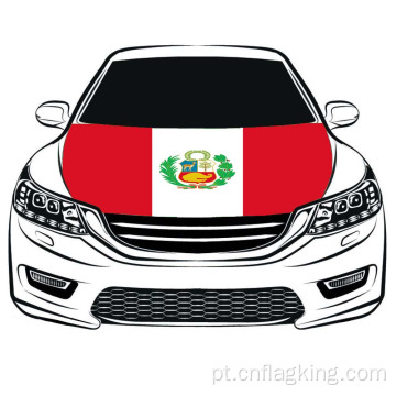 Peru Flag Car Hood flag 100% Tecidos Elásticos 100 * 150cm